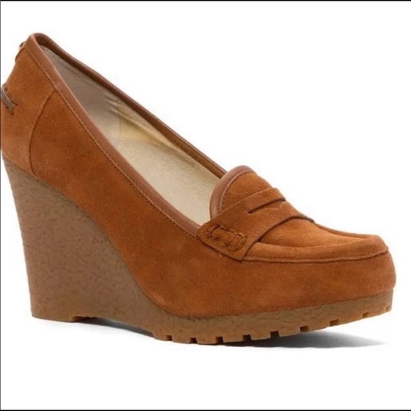 Michael Kors Shoes - Michael Kors wedge suade Rory Loafers